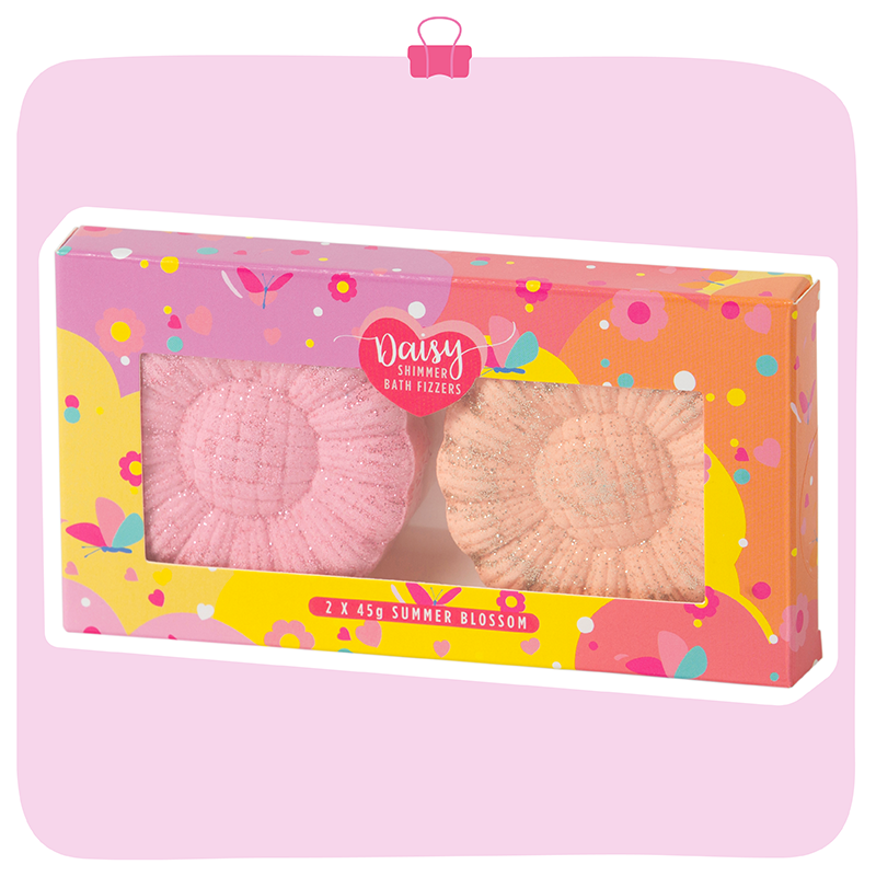 Shimmer Daisy Bath Fizzers Set Of 2