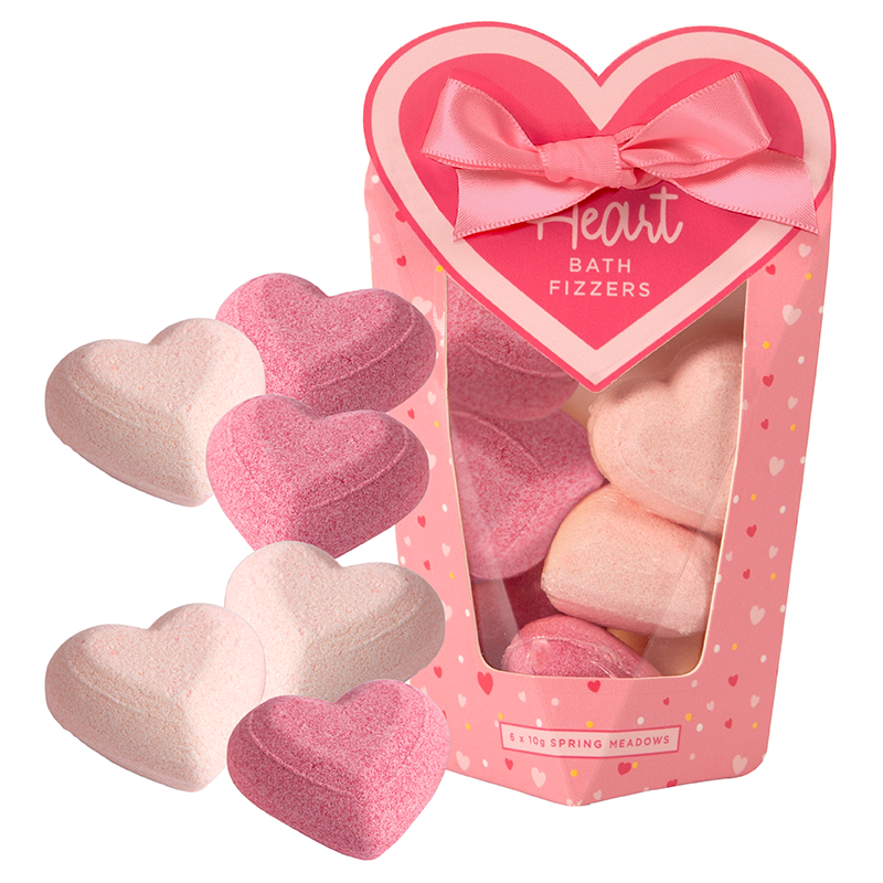 Heart Bath Fizzers Set Of 6  - Pack of 6 ($3.85 ea)