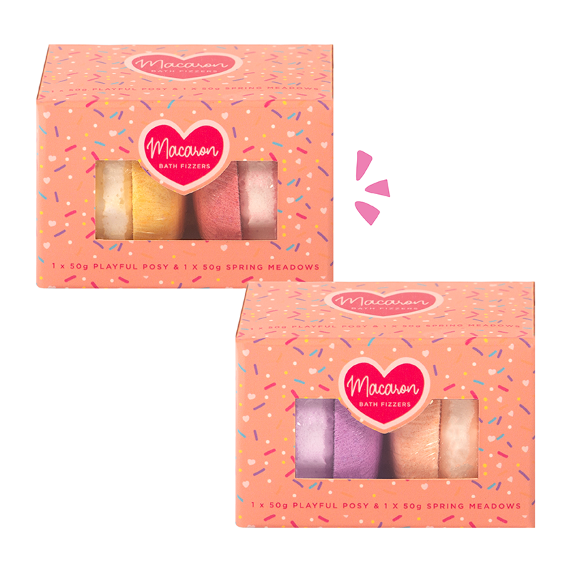 Macaron Bath Fizzers Set Of 2