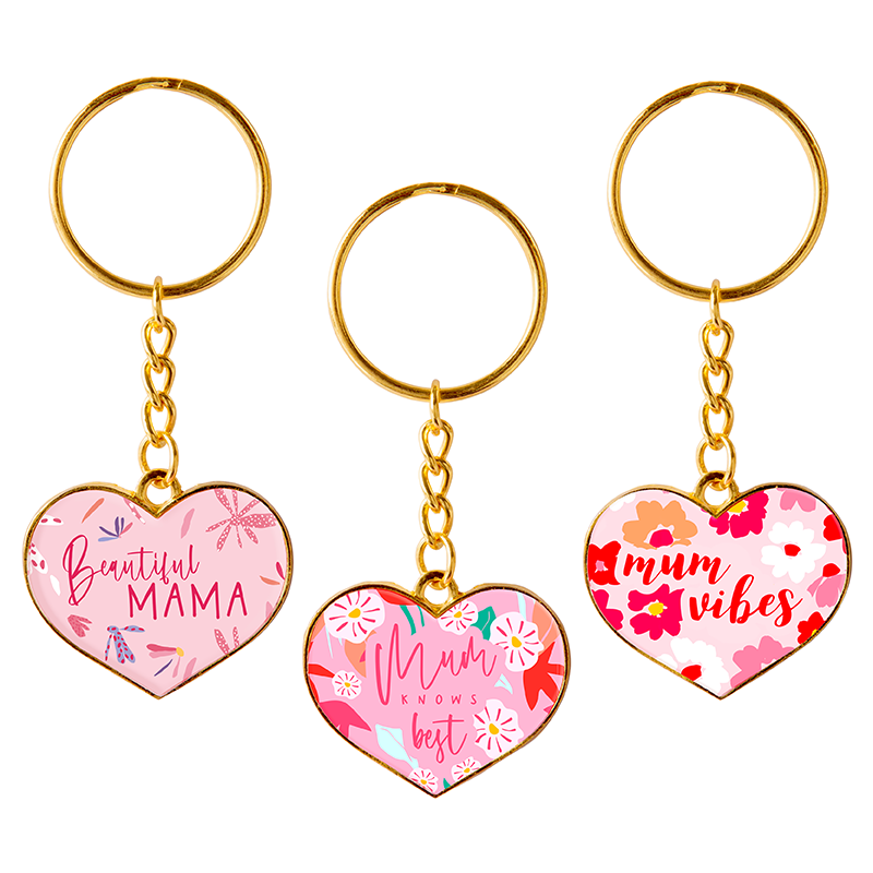 Mum's Heart Keyring